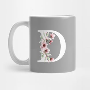 Monogram Letter D With Cherry Blossoms Mug